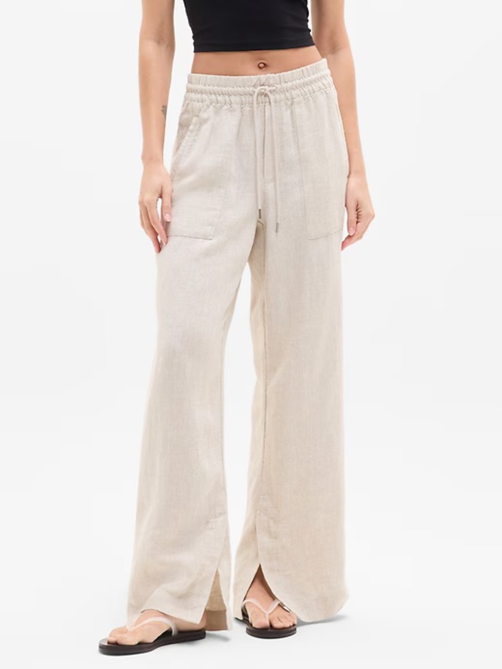 Athleta Retreat Linen Wide Leg Pant